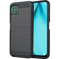 Custodia per Huawei P40 lite 4G, Techsuit, Carbonio, Nera — 3
