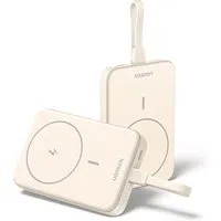 Batteria Esterna Wireless UGREEN PB760, 10000mAh, 20W, PD + FQI, 1 x QI - 1 x USB-C, Beige — 3