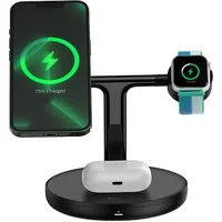 Caricabatterie Rete Wireless Baseus Swan 3in1, 15W, 1.67A, Nero WXTE000101 — 3