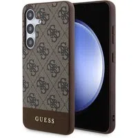 Custodia per Samsung Galaxy S24+ S926, Guess, 4G Stripe, Marrone — 3