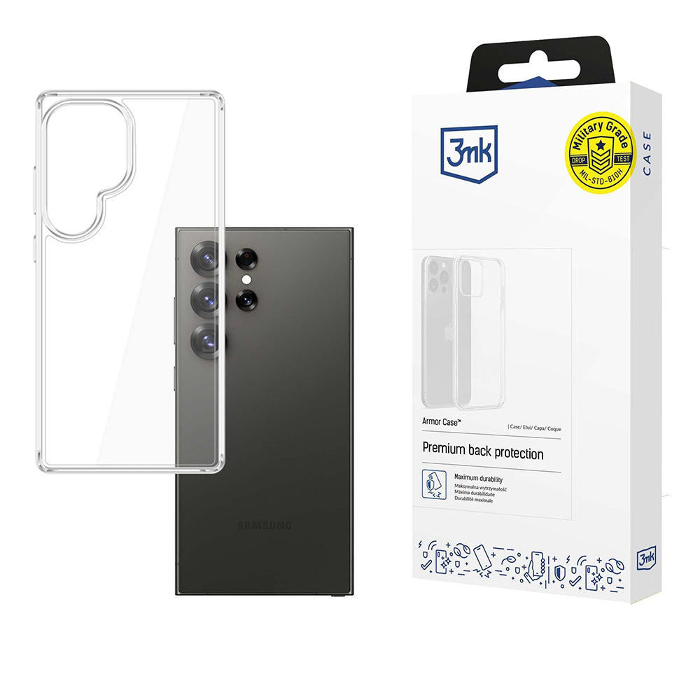 3MK Custodia per Samsung Galaxy S25 Ultra S938, 3MK, Armor, Trasparente
