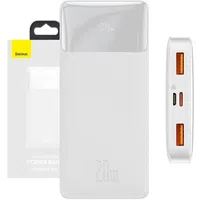 Batteria Esterna Baseus Bipow, 10000mAh, 20W, QC + PD, 1 x USB-C - 2 x USB-A, Bianca PPBD050502 — 3