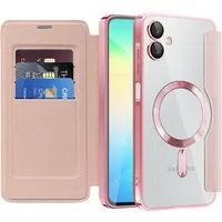 Custodia MagSafe per Samsung Galaxy A06 A065, Techsuit, SmartMag Book, Rosa — 3