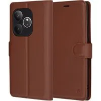 Custodia per Realme GT 6T / GT 6, Techsuit, Leather Folio, Marrone — 3