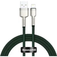 Cavo Dati e Ricarica USB-A - Lightning Baseus Cafule Metal Series, 18W, 1m, Verde CALJK-A06 — 3