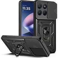 Custodia per Motorola Moto G47 / G37, Techsuit, CamShield, Nera — 3