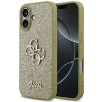Custodia per Apple iPhone 17, Guess, Fixed Glitter Big 4G, Dorata — 3