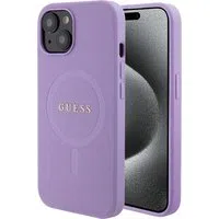Custodia MagSafe per Apple iPhone 15, Guess, Saffiano, Viola — 3