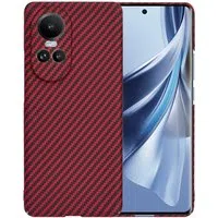 Custodia per Oppo Reno10 / Reno10 Pro, Techsuit, Carbonite FiberShell, Rossa — 3