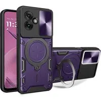 Custodia per Motorola Moto G55, Techsuit, CamGuard Pro, Viola — 3