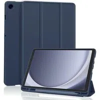 Custodia per Samsung Galaxy Tab A11 / Tab A9, Techsuit, Flex Trifold, Blu Navy — 3