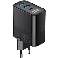 Caricabatterie Retea HAVIT UCLE001, 30W, 3A, 2 x USB-A - 1 x USB-C, Nero — 3