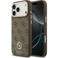 Custodia MagSafe per Apple iPhone 17 Pro Max, Guess, 4G Strass Logo, Marrone — 3