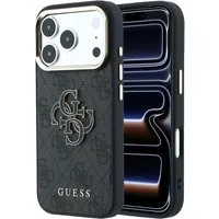 Custodia per Apple iPhone 18 Pro / 17 Pro, Guess, 4G Big Resin Logo, Nera