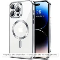 Custodia MagSafe per Apple iPhone 17, Techsuit, Luxury Crystal, Argento — 3