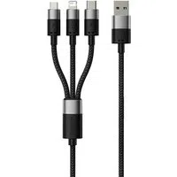 Cavo di Ricarica USB-A - Lightning / microUSB / USB-C Baseus StarSpeed 3in1, 20W, 0.6m, Nero P10319900111-00 — 3