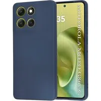 Custodia per Motorola Moto G86, Techsuit, SoftFlex, Blu scuro — 3