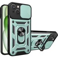 Custodia per Apple iPhone 15 Plus, Techsuit, CamShield, Verde — 3