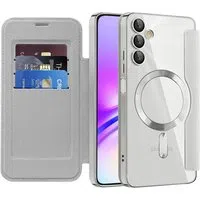 Custodia MagSafe per Samsung Galaxy A05s A057, Techsuit, SmartMag Book, Grigio — 3