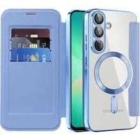 Custodia MagSafe per Samsung Galaxy A26 A266, Techsuit, SmartMag Book, Blu — 3