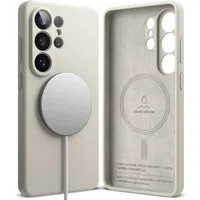 Custodia MagSafe per Samsung Galaxy S26 Ultra S948, Ringke, Silicone, Crema — 3
