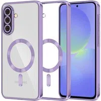 Custodia MagSafe per Samsung Galaxy A56 A566 / A36 A366, Techsuit, Luxury Crystal, Viola Chiaro — 3