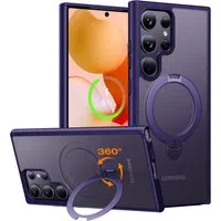 Custodia MagSafe per Samsung Galaxy S24 Ultra S928, Torras, Ostand Spin, Viola — 3