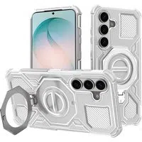 Custodia per Samsung Galaxy S26 Plus S947, Techsuit, Carbon Shield Pro, Bianca — 3