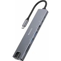 Hub USB-C Yesido HB27, 8in1, Grigio — 3