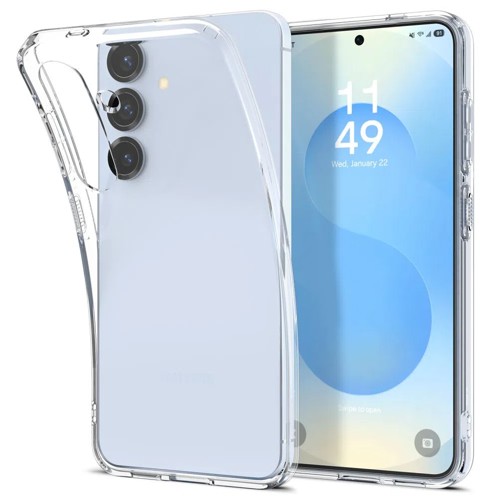 Custodia per Samsung Galaxy S25 S931, Spigen, Liquid Crystal, Trasparente ACS08995 — 2