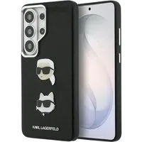 Custodia per Samsung Galaxy S26 Ultra S948, Karl Lagerfeld, Saffiano Karl & Choupette's Head Pin, Nera — 3