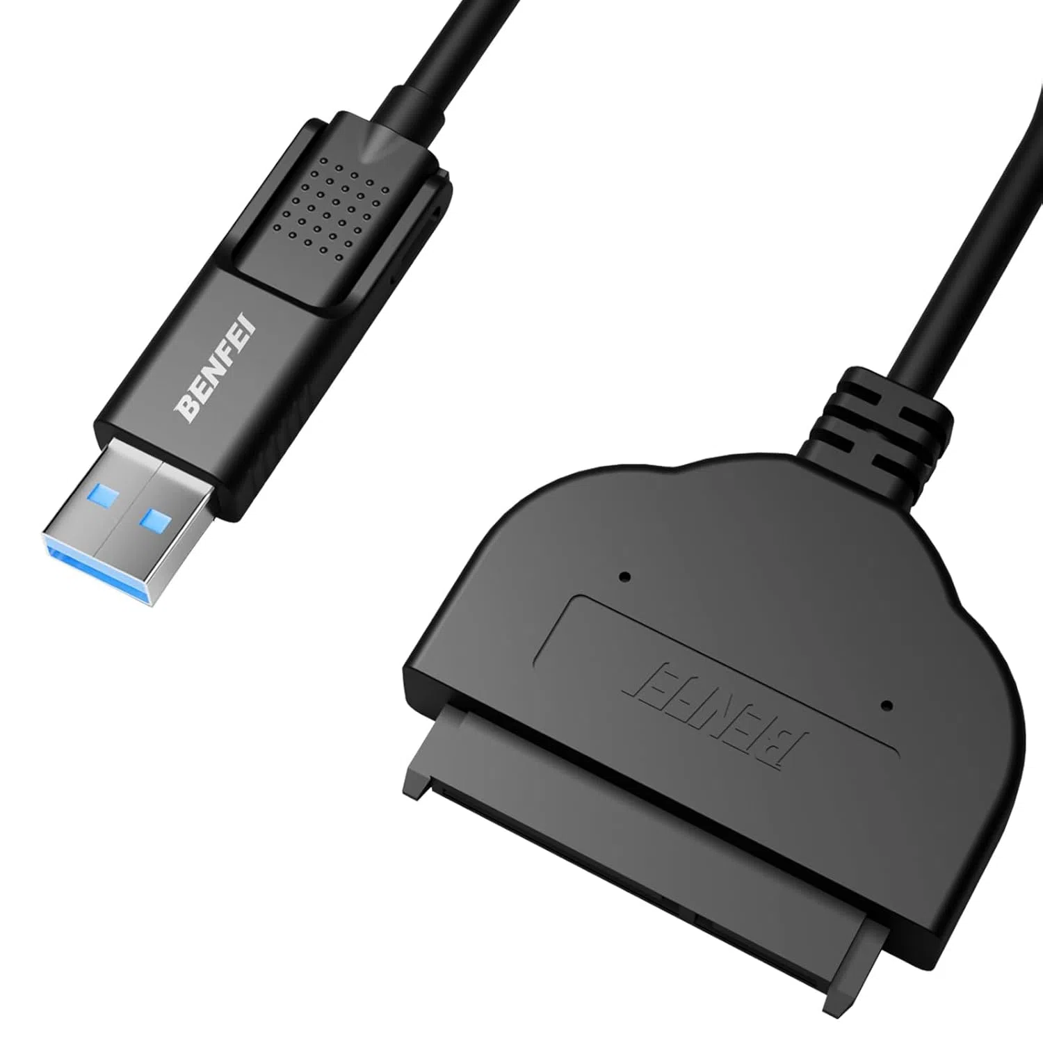 Cavo SATA Benfei, USB-A 3.0 / USB-C - SATA III, 0,27m, Nero — 2