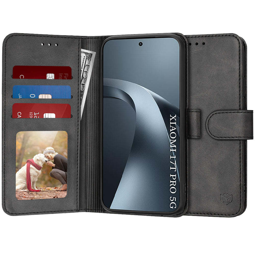 Techsuit Custodia per Xiaomi 17T Pro, Techsuit, Diary Book, Nera