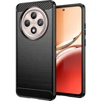 Custodia per Oppo Reno12 FS 5G / Reno12 FS 4G / Reno12 F 4G / Reno12 F, Techsuit, Carbonio, Nera — 3