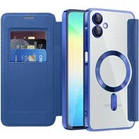 Custodia MagSafe per Samsung Galaxy A06 A065, Techsuit, SmartMag Book, Blu — 3
