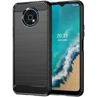 Custodia per Nokia G50, Techsuit, Carbonio, Nera — 3