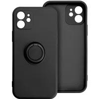 Custodia per Apple iPhone 16 Plus, OEM, Silicone Ring, Nera — 3