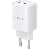 Caricabatterie Retea HAVIT UC45W, 45W, 3A, 2 x USB-C, Bianco — 3