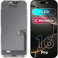 Display con Touchscreen MP compatibile con Apple iPhone 16 Pro, con Cornice, Versione OLED FHD IC Movable, Nero — 3