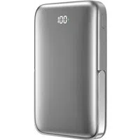 Batteria Esterna Wireless WiWu Wi-P018, 10000mAh, 20W, PD + FQI, 1 x QI - 1 x USB-C, Grigio — 3