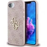 Custodia per Apple iPhone 17e / 16e, Guess, 4G Big Logo, Rosa — 3