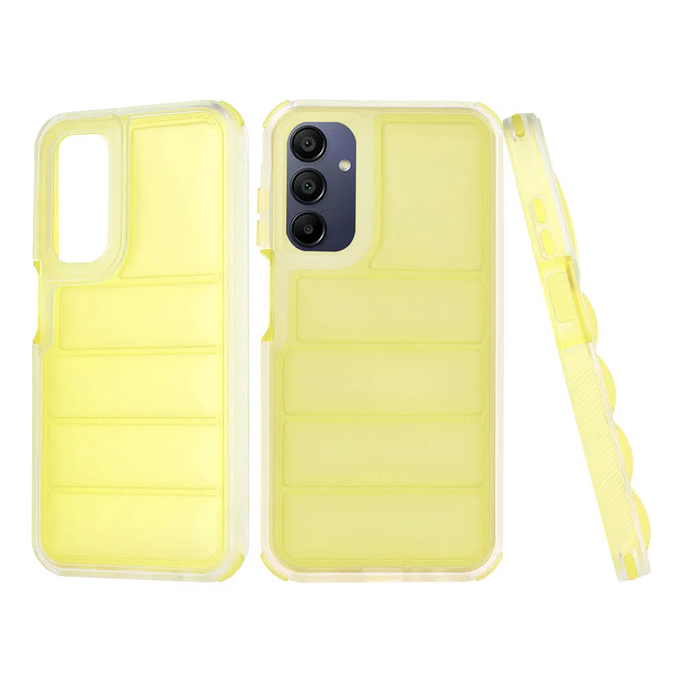 Custodia per Samsung Galaxy A15 5G A156 / A15 A155, Techsuit, Wave Shield, Gialla — 2