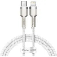 Cavo Dati e Ricarica USB-C - Lightning Baseus Cafule Metal Series, 20W, 2m, Bianco CATLJK-B02 — 3