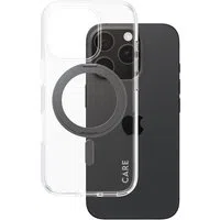 Custodia MagSafe per Apple iPhone 16 Pro, PanzerGlass, con Supporto Kickstand, Trasparente Nera — 3