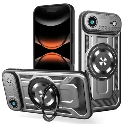 Custodia per Apple iPhone 17 Air, Techsuit, RuggedCam, Grigio