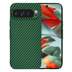 Custodia per Google Pixel 9 Pro XL, Techsuit, Carbonite FiberShell, Verde