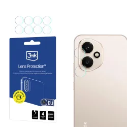 Pellicola protettiva per fotocamera posteriore 3MK Protection per Honor 400, Vetro Flessibile, Set da 4 pezzi, Trasparente