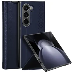 Custodia per Samsung Galaxy Z Fold Special, DUX DUCIS, Bril (con portapenne), Blu