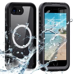 Custodia MagSafe Waterproof per Apple iPhone 17e / 16e, Techsuit, Shellbox, Nera