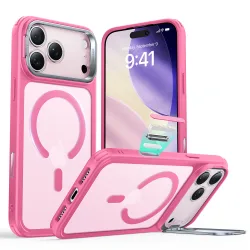 Custodia MagSafe per Apple iPhone 17 Pro, ESR, Classic Hybrid Kickstand, Rosa Satinato